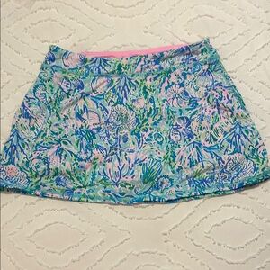 Lilly PulitzerFloral Patterned Skirt - Blue and Pink